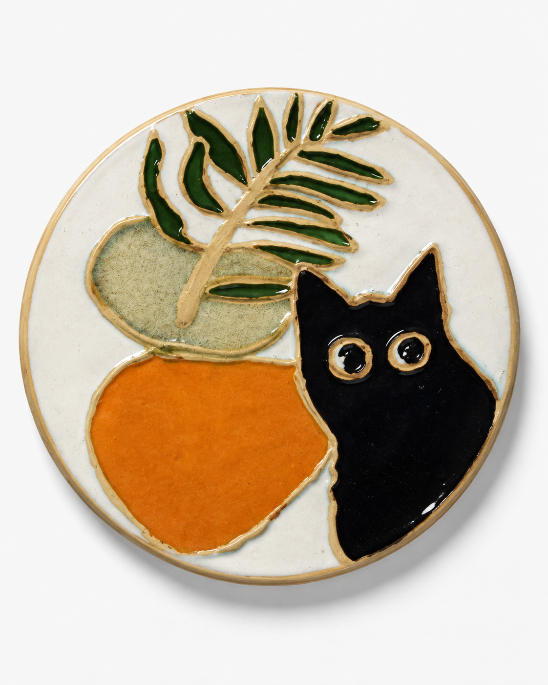Curious Cat Collection. 17 cm Ceramic Wall Plate
