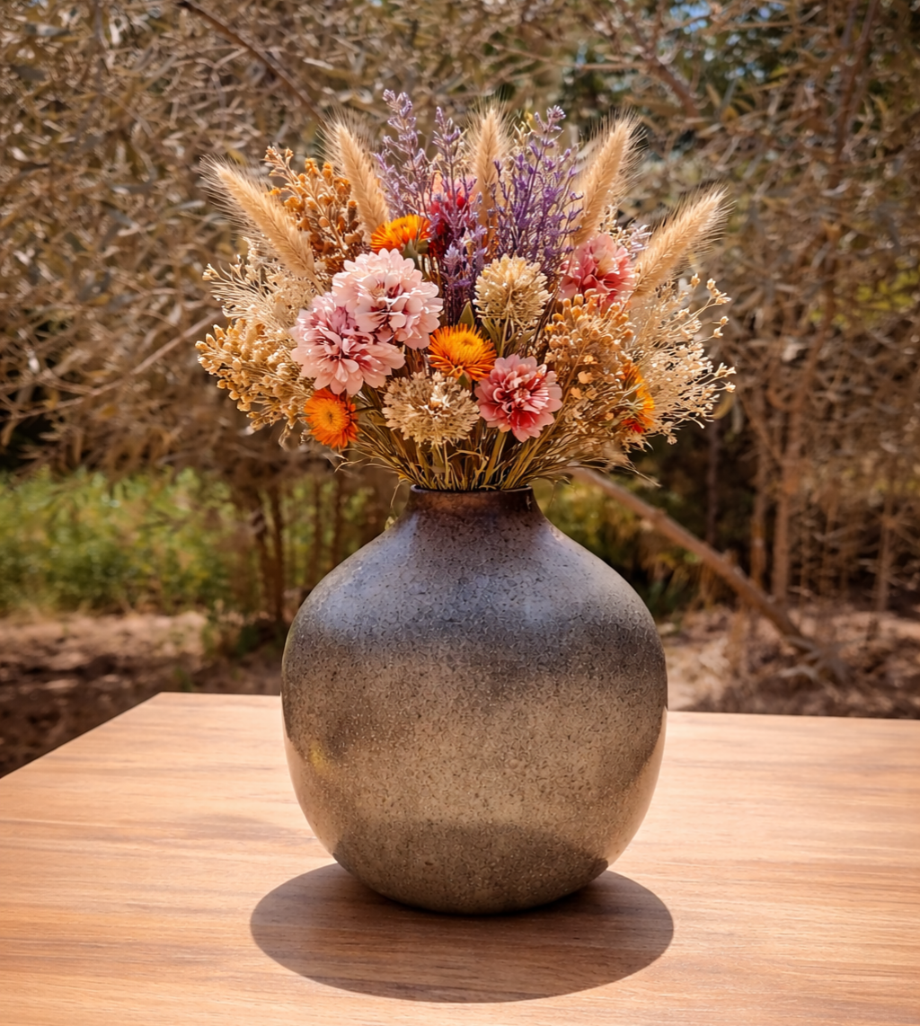 Smoked Earth Ceramic Vase