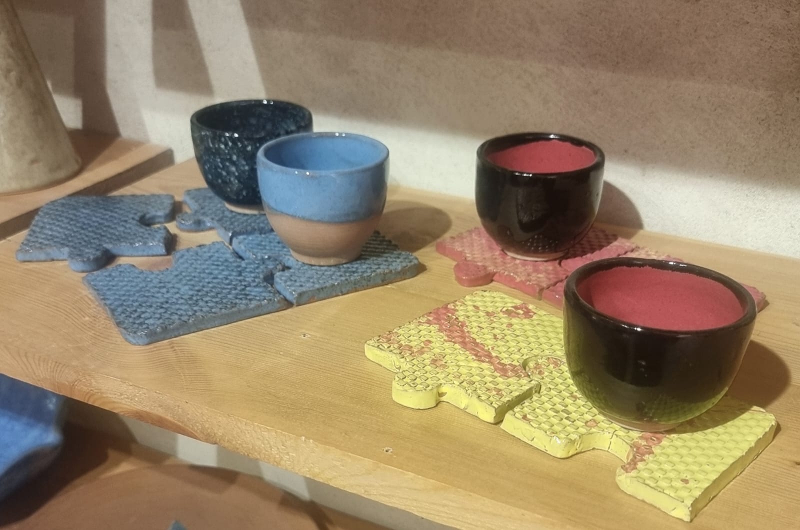 Puzzle Ceramic Coasters Set