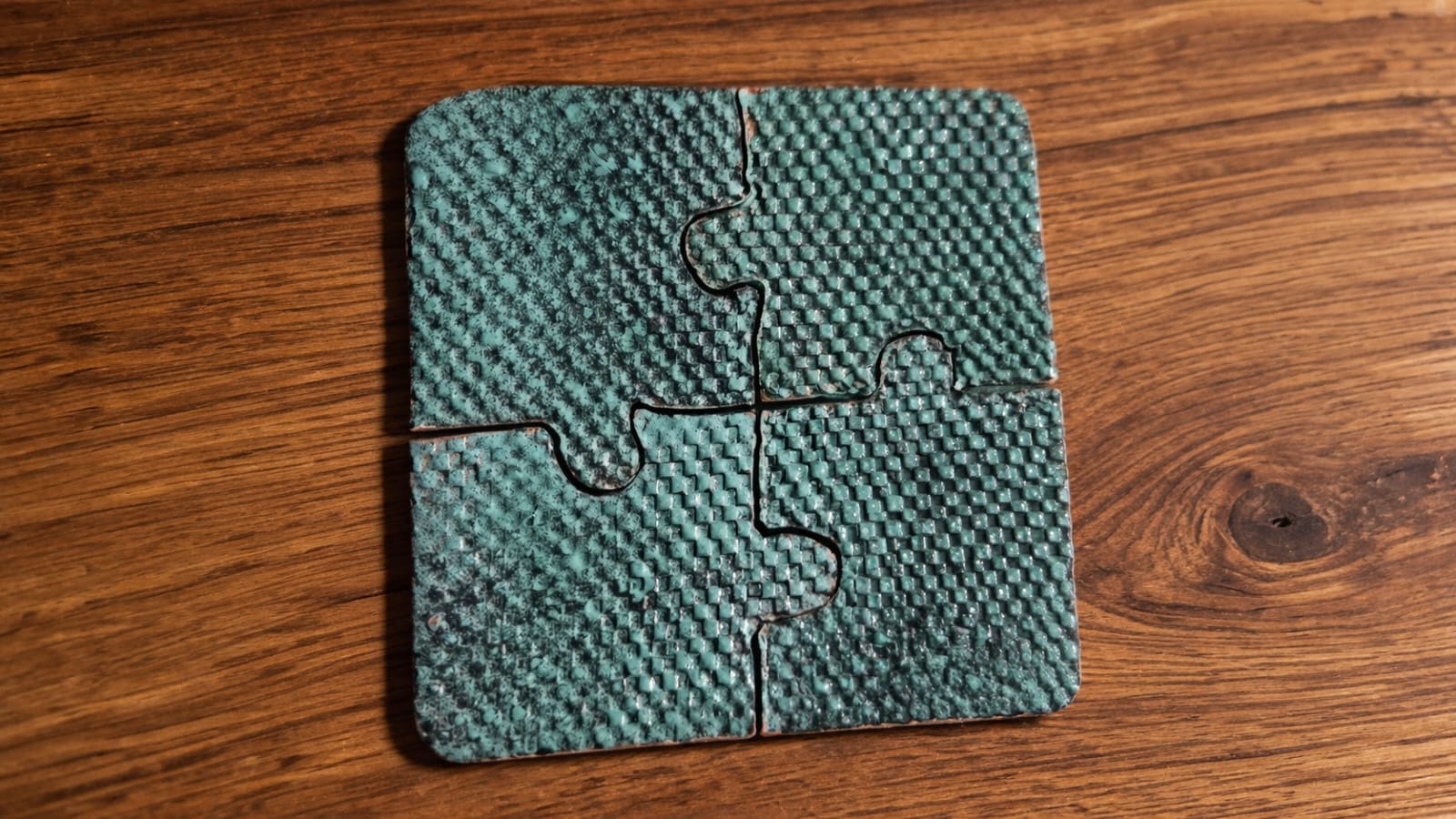 Puzzle Ceramic Coasters Set