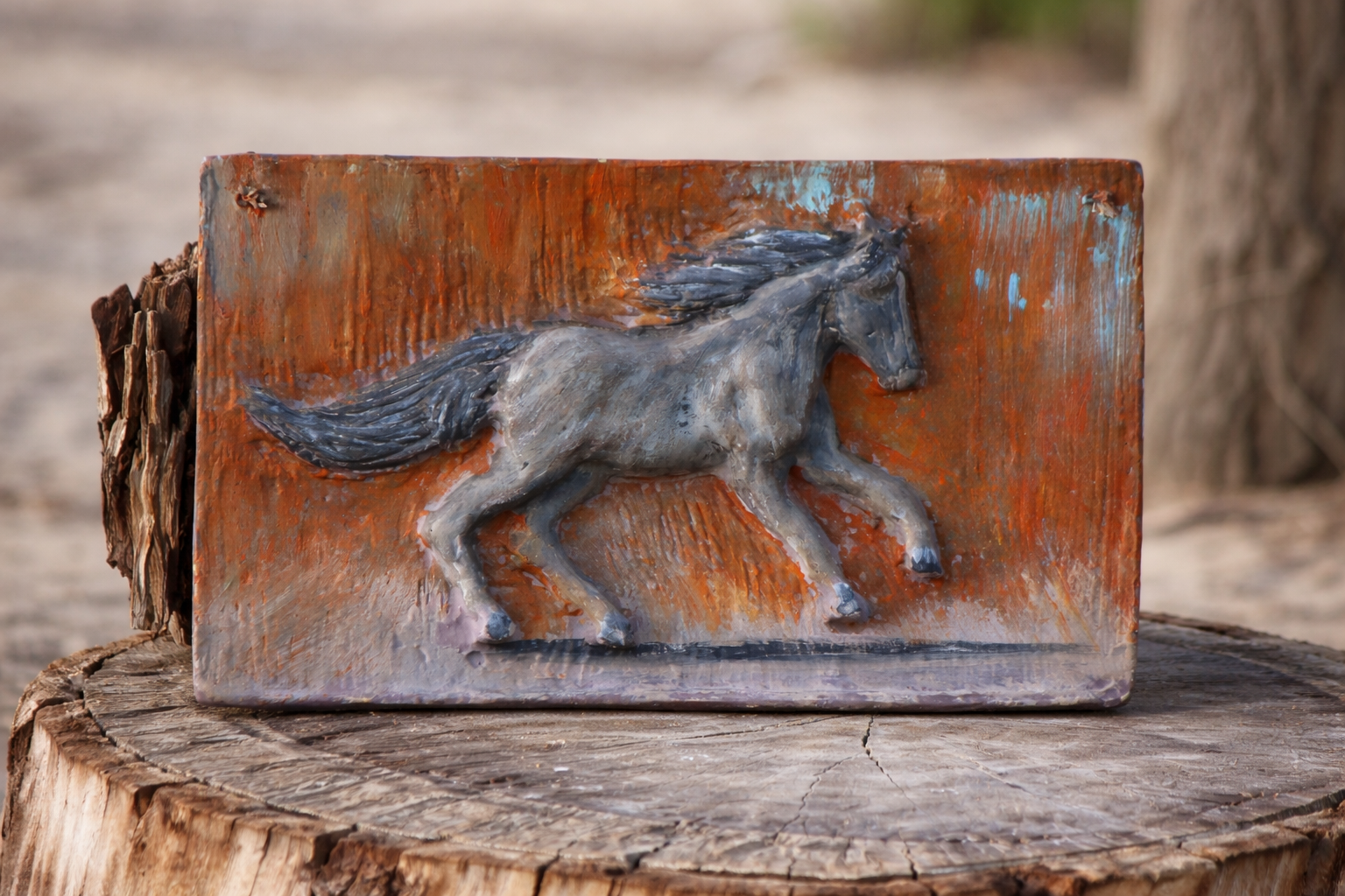 Quiet Run – Horse Ceramic Relief