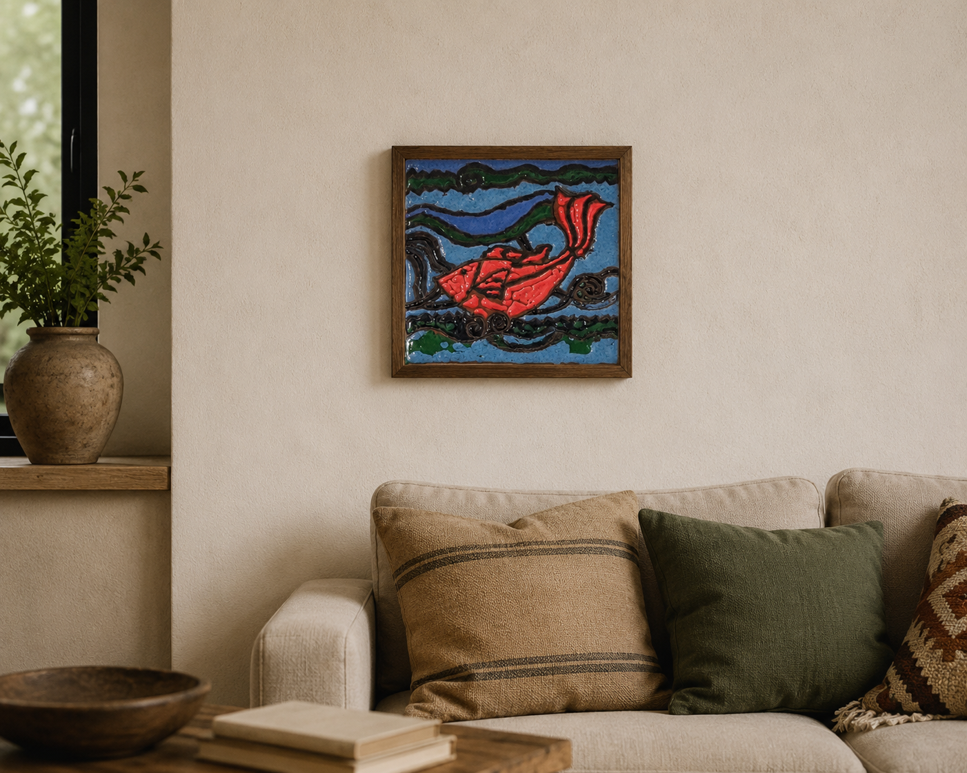 Crimson Tide Ceramic Tile Art