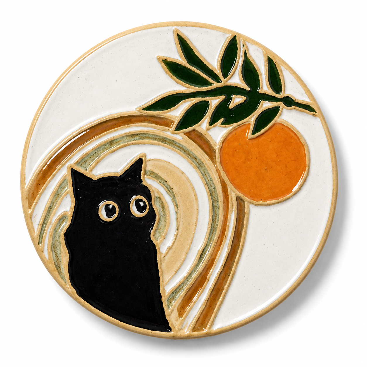 Curious Cat Collection. 17 cm Ceramic Wall Plate