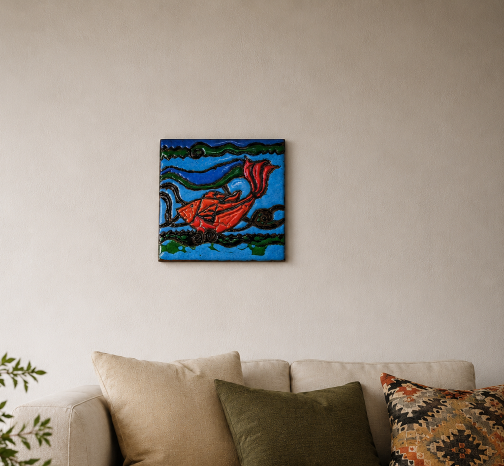 Crimson Tide Ceramic Tile Art