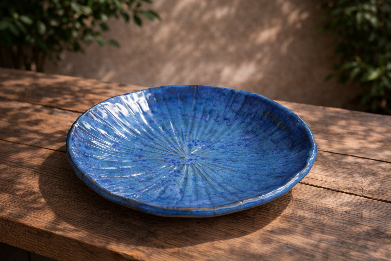 Blue Ripple Plate